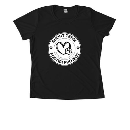 DRY FIT&nbsp;Adoption Counselor - Black/White Logo, a Black Women's Performance Tee