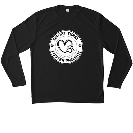 DRY FIT&nbsp;Adoption Counselor - Black/White Logo, a Black Unisex Performance Long Sleeve Tee