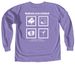 Balkoia Arts Limited, a Violet Comfort Colors Long Sleeve Tee (back-view)