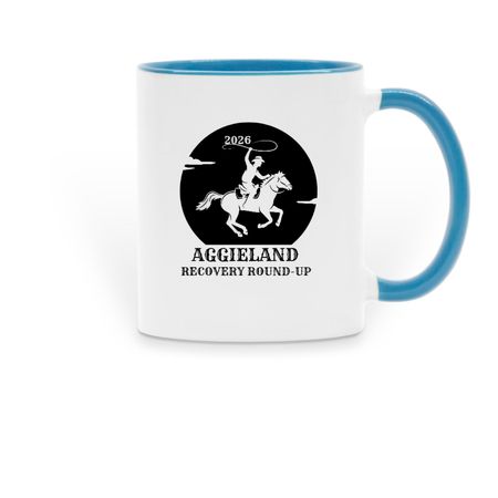 Coffee Mugs&nbsp;, a Light Blue Two-Tone Ceramic Mug