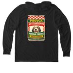 PBGVCA NATIONAL LOGO WEAR - FRONT & BACK, a Space Black Allmade Eco Triblend Hoodie Tee (back-view)