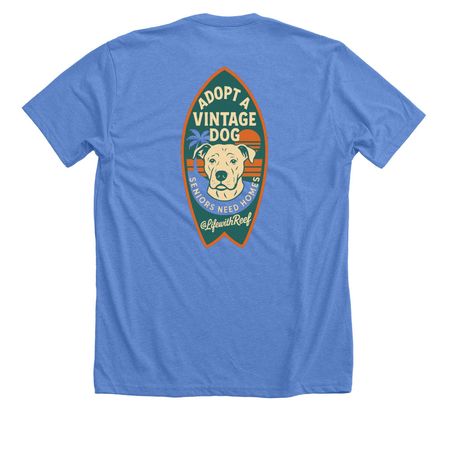 Adopt A Vintage Dog, a Heather Columbia Blue Premium Unisex Tee