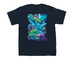 Virginia Aquarium 40th Anniversary, a Navy Youth Unisex Tee (back-view)