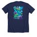 Virginia Aquarium 40th Anniversary, a Solid Navy Blend Premium Unisex Tee (back-view)