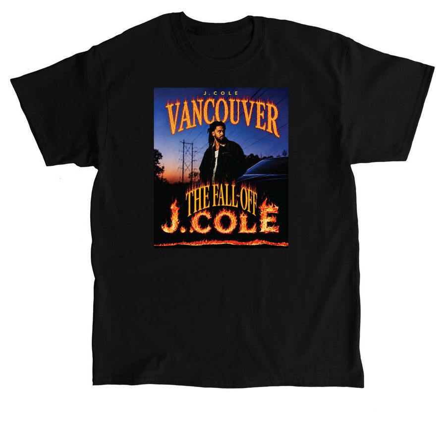 J Cole&nbsp;Vancouver&nbsp;Merch -&nbsp;The Fall Off World, a Black Classic Unisex Tee