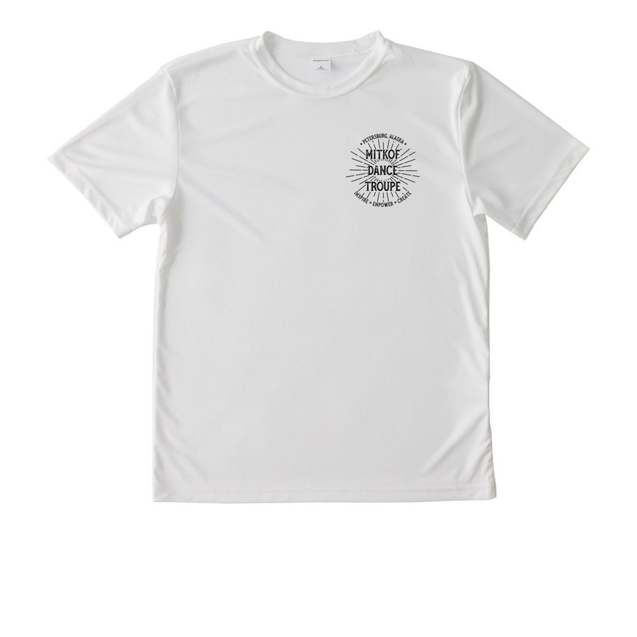 Athletic Logo Gear, a White Youth Performance Tee