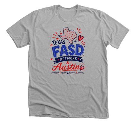 TX FASD - Austin, a Athletic Heather Premium Unisex Tee