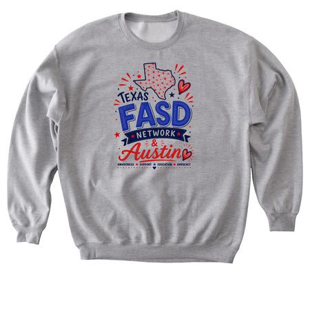 TX FASD - Austin, a Sport Grey Softstyle Crewneck Sweatshirt