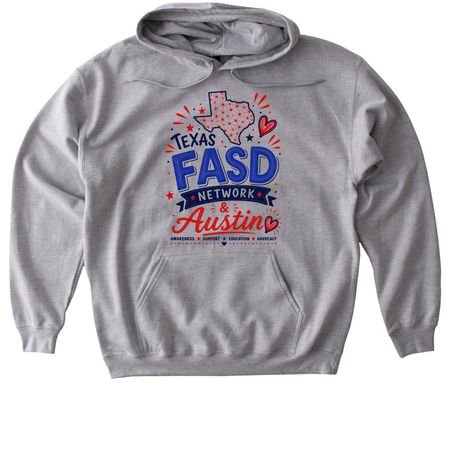 TX FASD - Austin, a Sport Grey Gildan Softstyle Pullover Hoodie