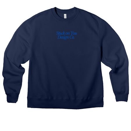 Blue/Blue SOYDC Shirt, a Navy Premium Heavyweight Crewneck Sweatshirt