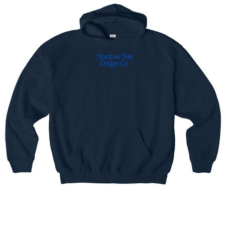 Blue/Blue SOYDC Shirt, a French Navy Stanley/Stella Cooper Dry Pullover Hoodie