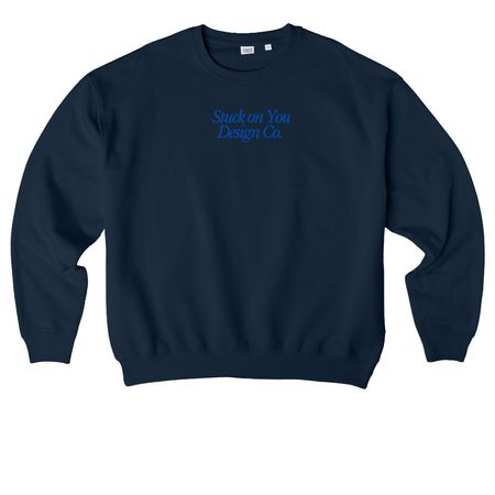 Blue/Blue SOYDC Shirt, a French Navy Stanley/Stella Ledger Dry Crewneck Sweatshirt