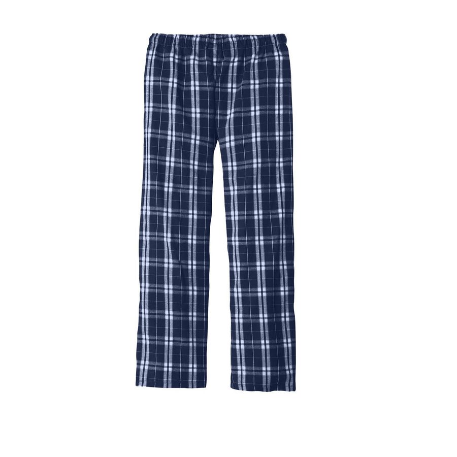Jewtina - Adult Bottoms, a True Navy Flannel Pajama Pant (back-view)