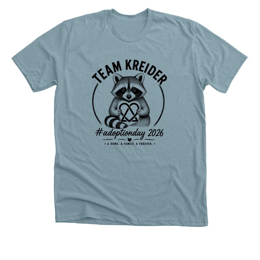 Help Support Harlow's Adoption!, a Heather Blue Lagoon Premium Unisex Tee