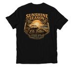 ET Sunshine Season T, a Deep Black Allmade Organic Cotton Unisex Tee (back-view)