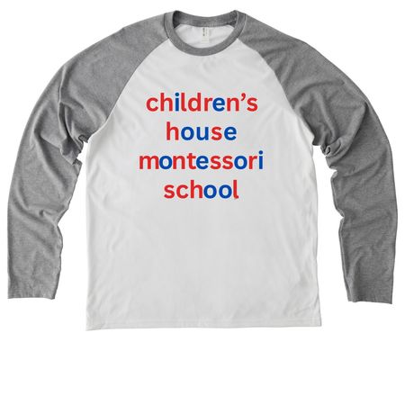 Youth & Adult Moveable Alphabet Shirt, a Aluminum Grey/ Bright White Allmade Eco Triblend Colorblock Raglan Long Sleeve Tee