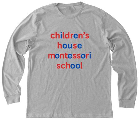 Youth & Adult Moveable Alphabet Shirt, a Athletic Heather Premium Long Sleeve Tee