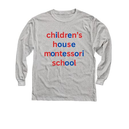 Youth & Adult Moveable Alphabet Shirt, a Sport Grey Youth Long Sleeve Tee