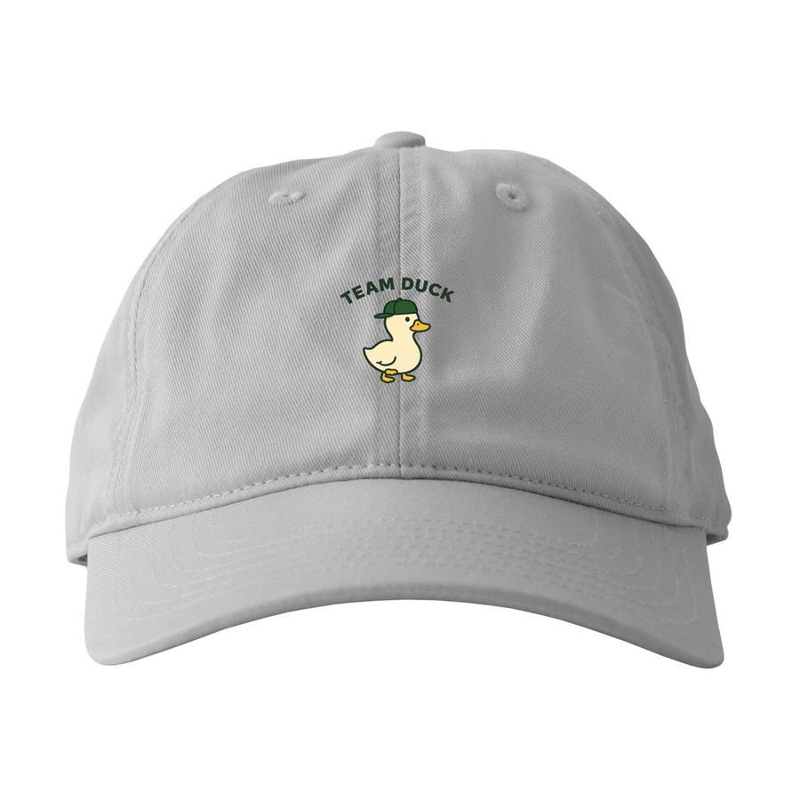 Team Duck Hat, a Dolphin Printed Eco Baseball Cap