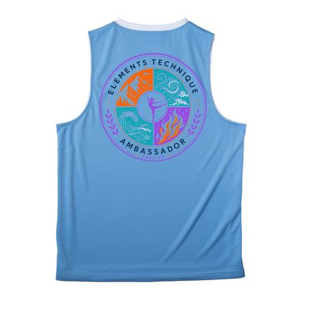 ETA Jackets & Jersey&nbsp;, a Carolina Blue/ White Reversible Basketball Jersey (back-view)