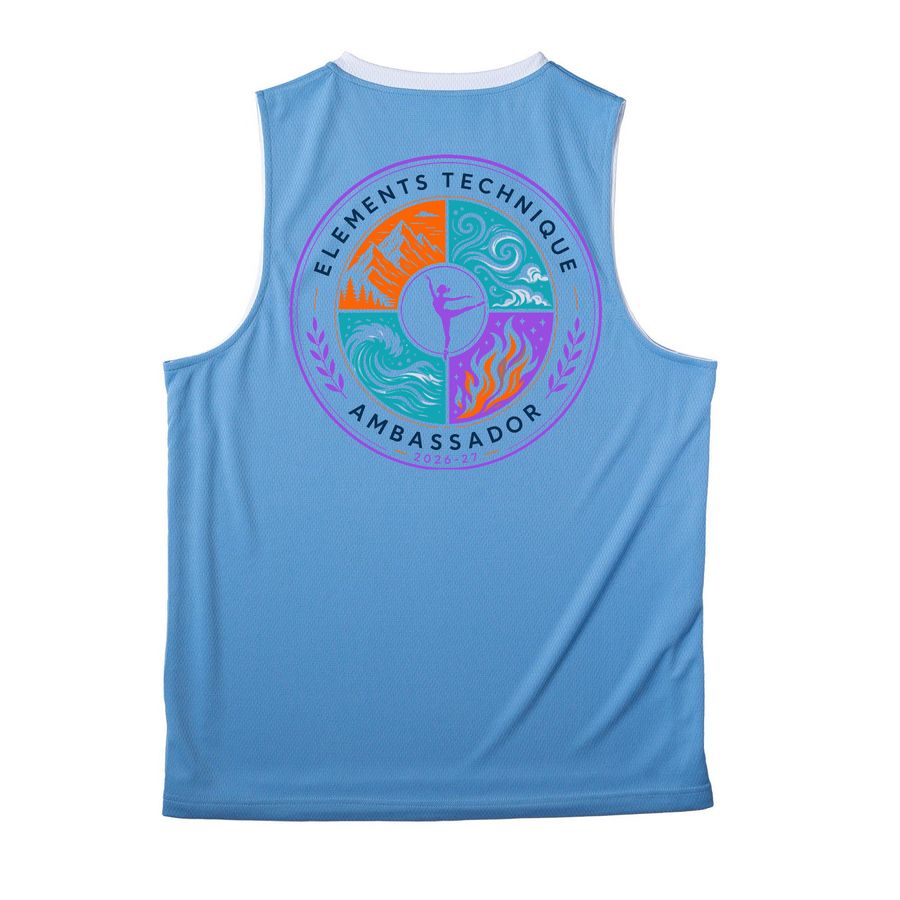 ETA Jackets & Jersey&nbsp;, a Carolina Blue/ White Reversible Basketball Jersey (back-view)