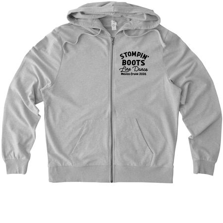 Mexico Cruise tshirts, a Granite Grey Heather Allmade Organic French Terry Zip Up Hoodie