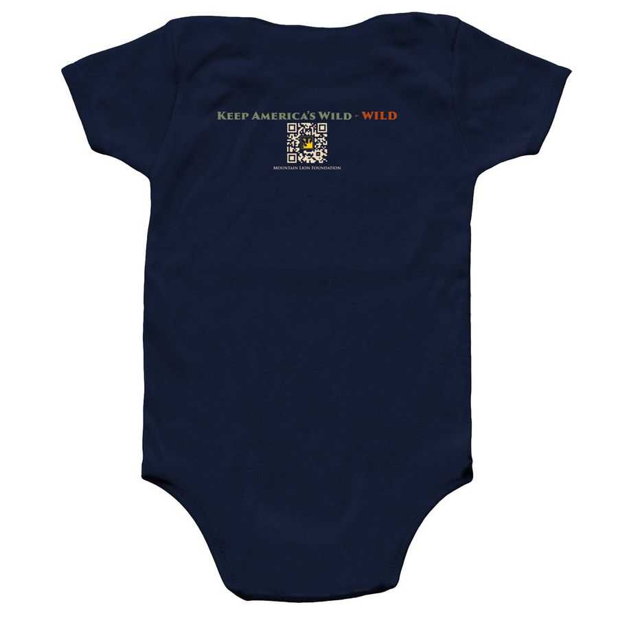 Onesie - Keep America?s Wild ? WILD&nbsp;, a Navy Infant Onesie (back-view)
