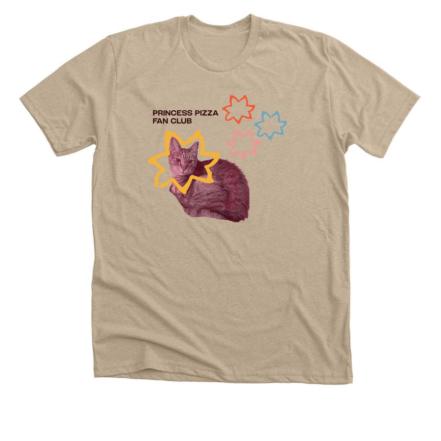 Princess Pizza Fan Club, a Heather Tan Premium Unisex Tee