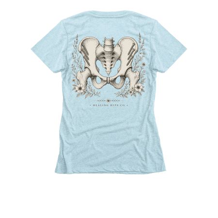 Vintage PAO Pelvis Tee, a Ice Blue Women's Slim Fit Tee