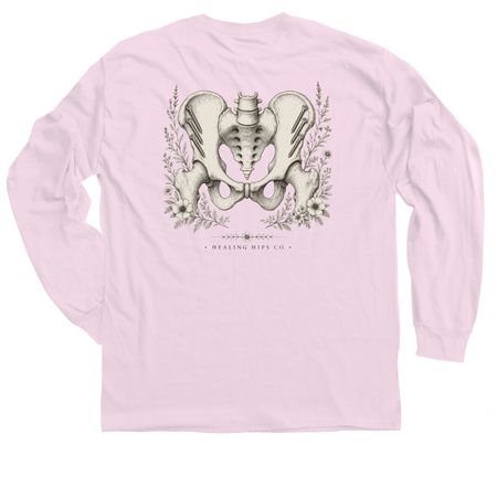 Vintage PAO Pelvis Tee, a Light Pink Classic Long Sleeve Tee