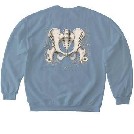 Vintage PAO Pelvis Tee, a Stone Blue Softstyle Crewneck Sweatshirt
