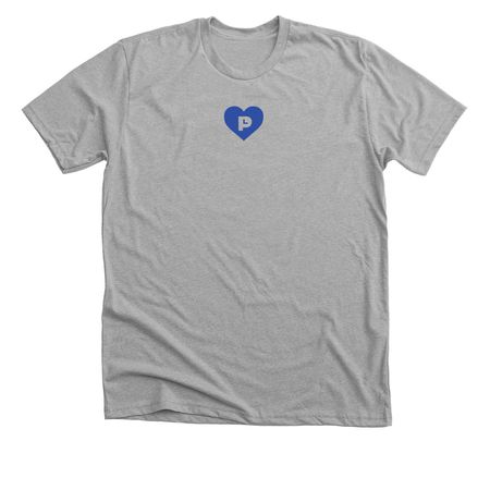 Poudre Libraries Heart - Cornflower, a Athletic Heather Premium Unisex Tee