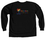 Pride 2, a Black Comfort Colors Long Sleeve Tee (back-view)