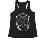 Sage Mountain Activewear, a Black Women's Performance Tank (back-view)