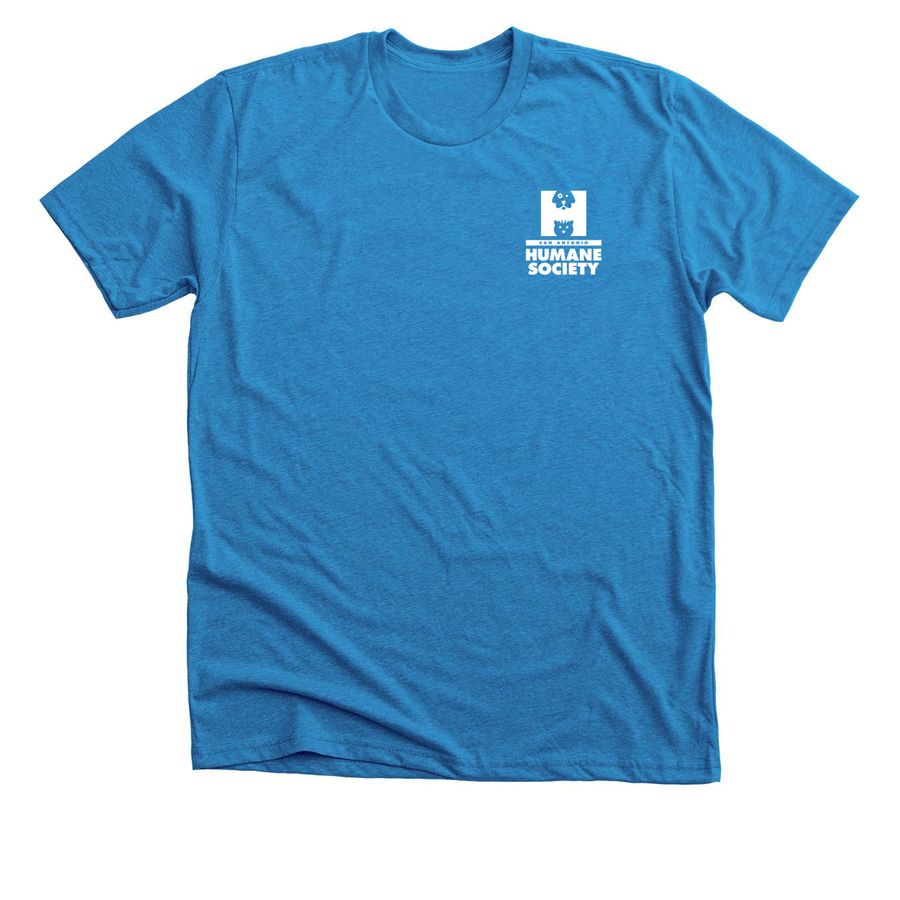 Trouble Never Looked So Cute, a Neon Blue Premium Unisex Tee