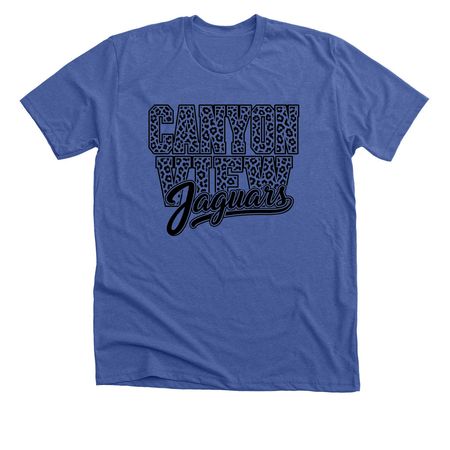 Jaguar Print Canyon View, a Solid True Royal Premium Unisex Tee
