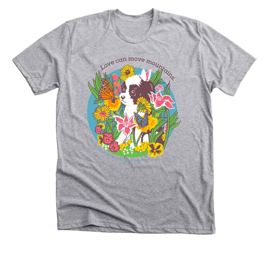 Love can move mountains: Gizmo's Retirement&nbsp;, a Athletic Heather Premium Unisex Tee