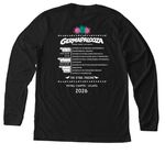 2026 GERMAPALOOZA TOPS, a Solid Black Blend Premium Long Sleeve Tee (back-view)