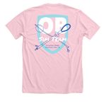 Sim Team Shirt - Pink Top, a Heather Pink Premium Unisex Tee (back-view)