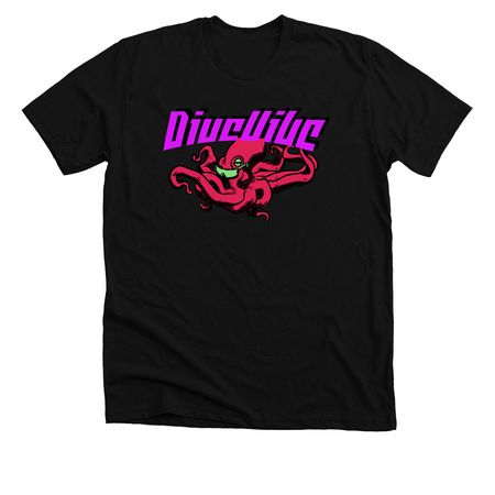 Steezy Octopus, a Solid Black Blend Premium Unisex Tee