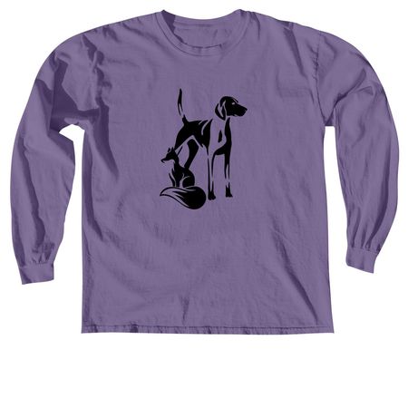 Fox & Hound, a Grape Comfort Colors Long Sleeve Tee