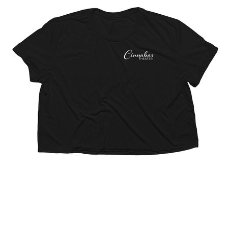 My Fair Lady Merch with Cinnabar Logo, a Black Women?s Flowy Cropped Tee