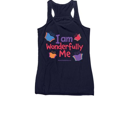 Wonderfully Me Butterfly Book, a Navy Women's Racerback