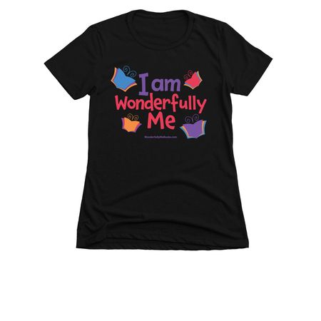 Wonderfully Me Butterfly Book, a Black Women's Slim Fit Tee