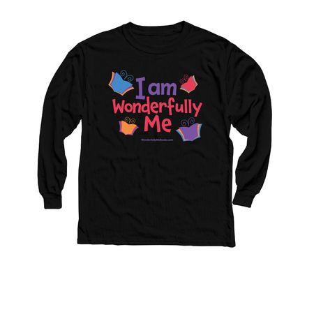 Wonderfully Me Butterfly Book, a Black Youth Long Sleeve Tee