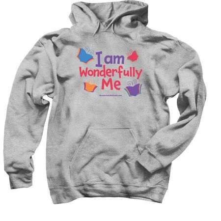 Wonderfully Me Butterfly Book, a Sport Grey Pullover Hoodie