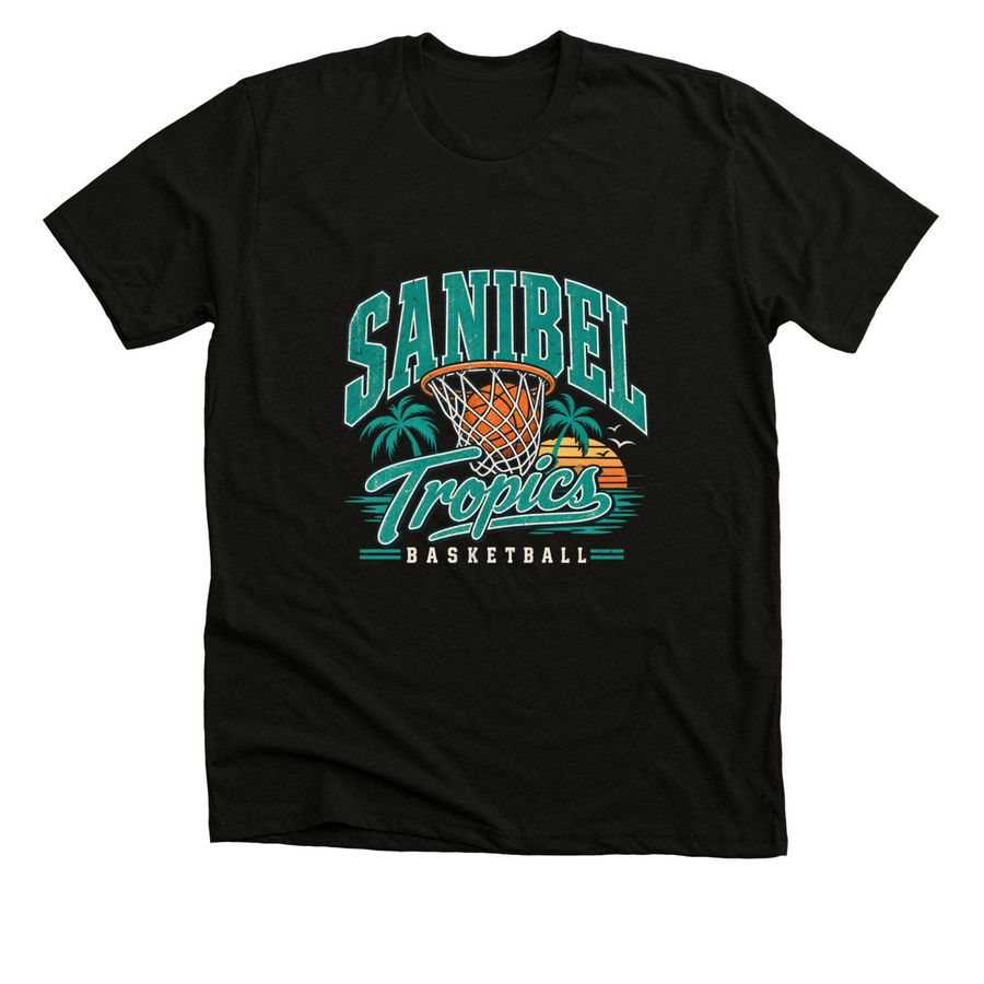 Tropics Basketball&nbsp;, a Black Heather Premium Unisex Tee