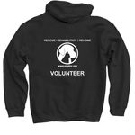 Protectors of Animals, a Black Pullover Hoodie (back-view)