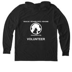 Protectors of Animals, a Space Black Allmade Eco Triblend Hoodie Tee (back-view)