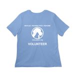 Protectors of Animals, a Carolina Blue Women?s Relaxed Cotton Tee (back-view)